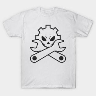 Mechanic Skull And Crossed Tools Funny T-Shirt